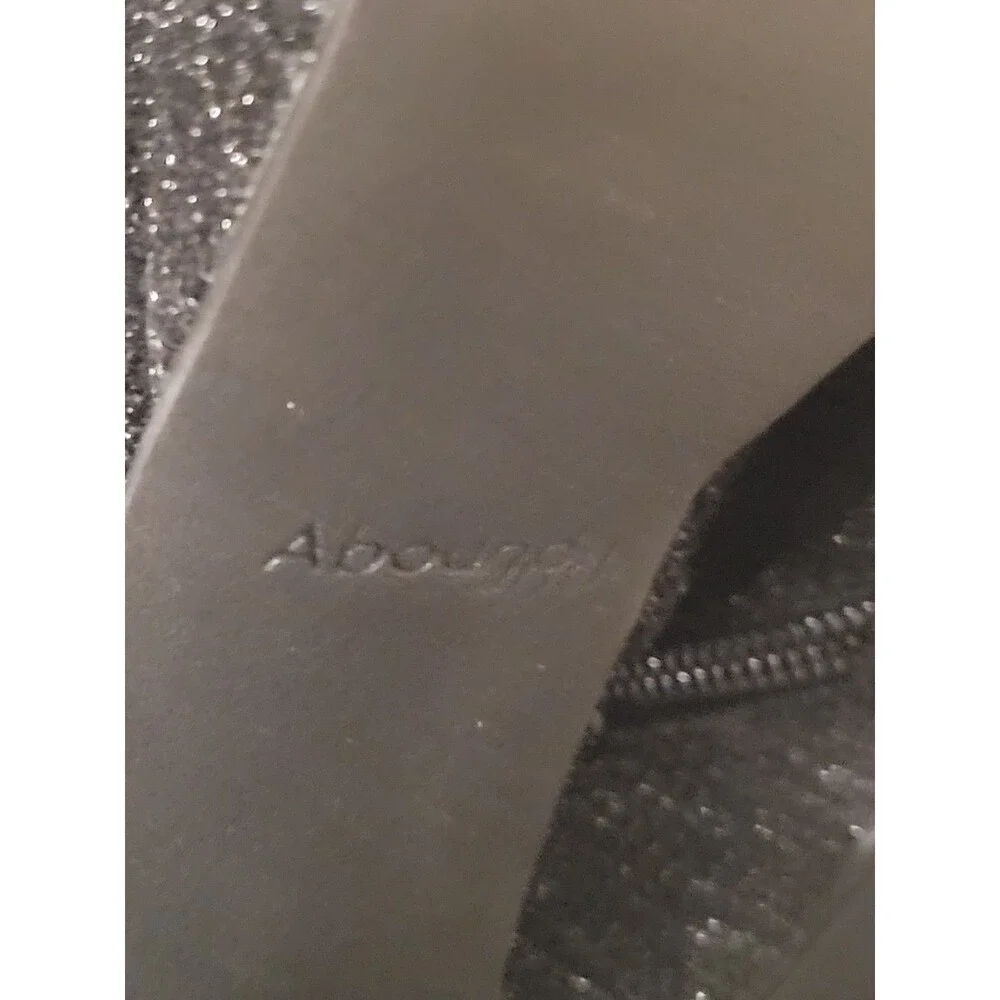 New ABOUND Steffie Platform Bootie In Black Glitter Women's Size 7 Zipper Party